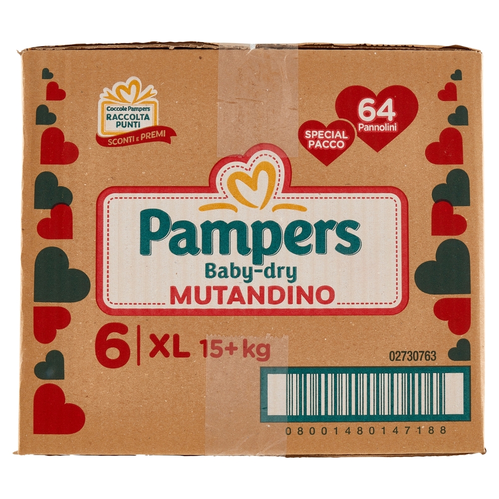 Pampers Baby Dry Mutandino XL 64 pz